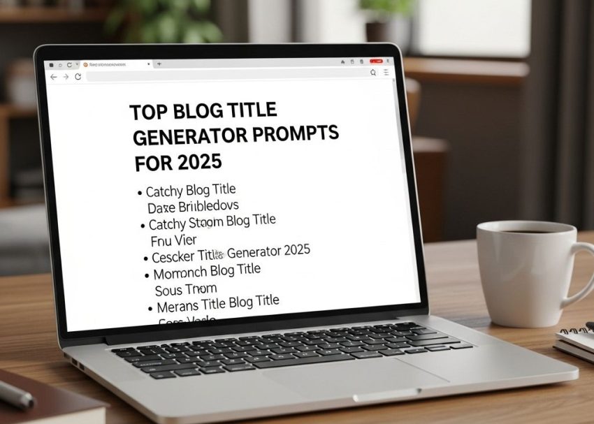 Free PSD Mockups 22 blog title generator prompts 2025