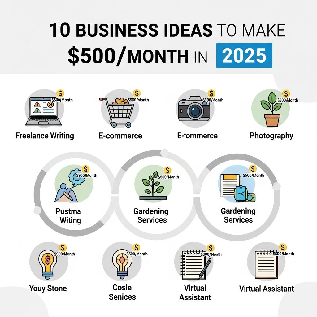 10 Business Ideas for $500/Month in 2025 3 business ideas 500 month 2025