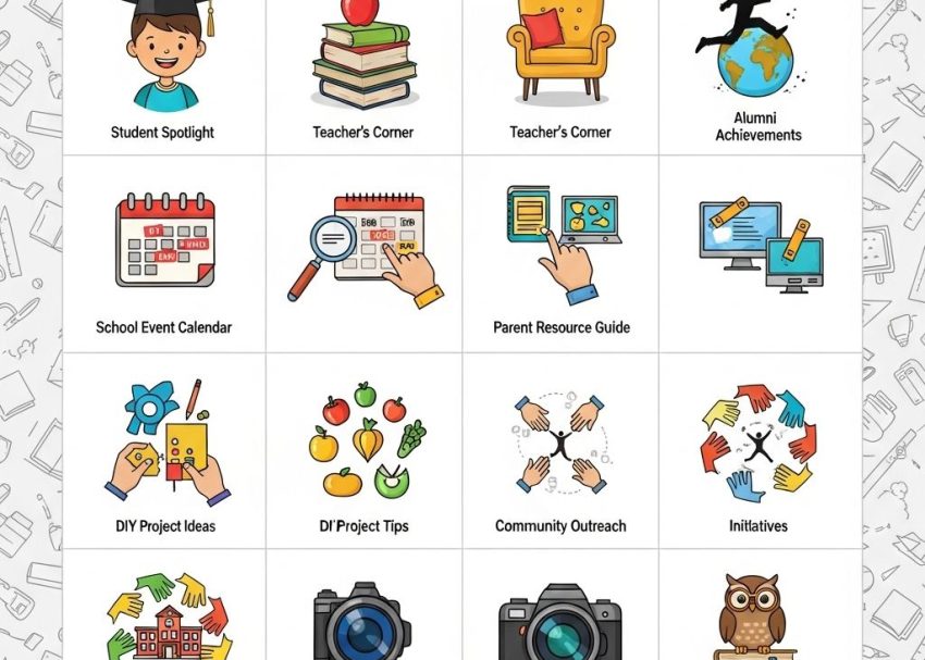 Free PSD Mockups 25 creative newsletter ideas schools