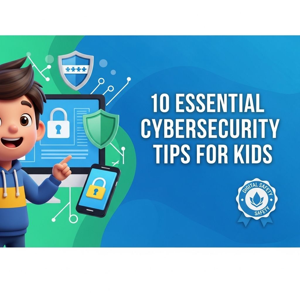 10 Essential Cybersecurity Tips For Kids PSD Freebies Mockups