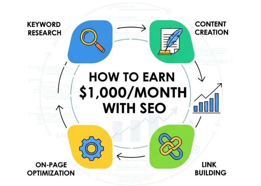 earn 1000 month seo