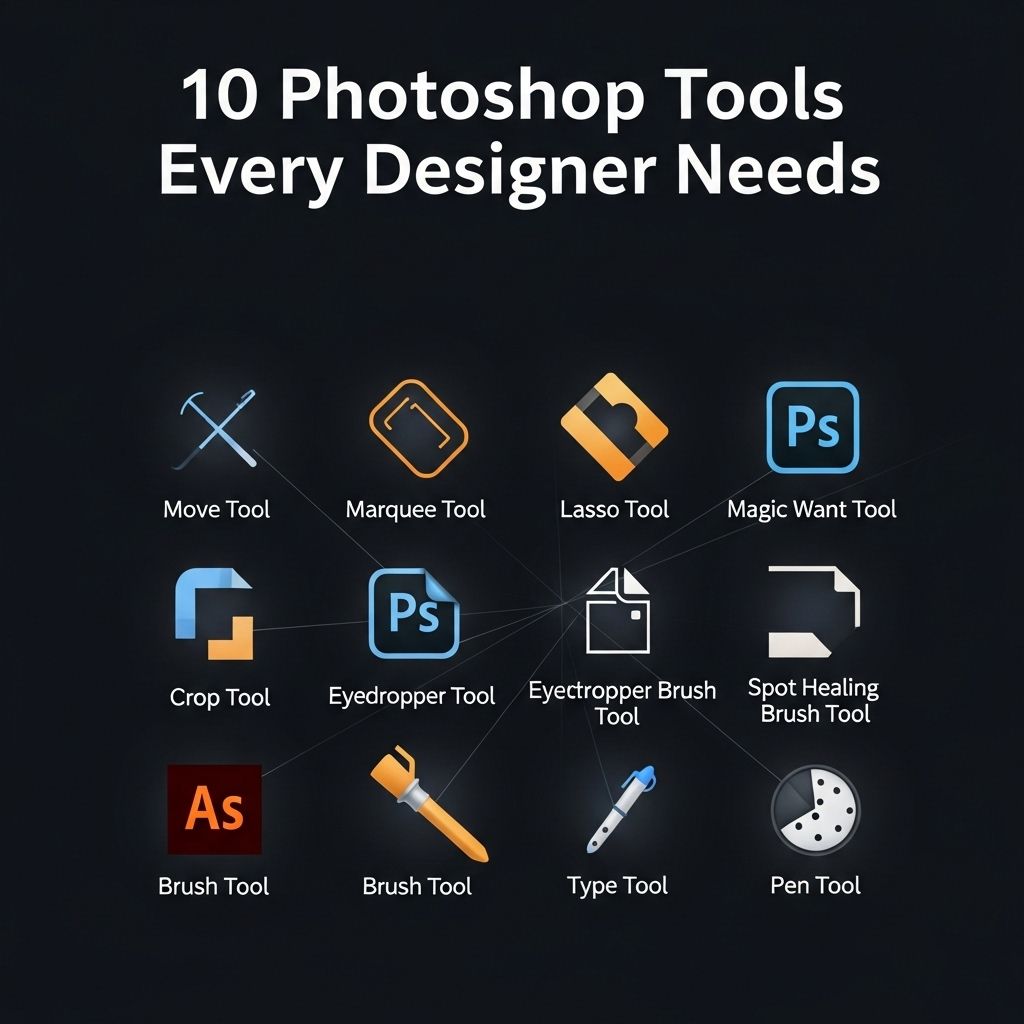 10 Essential Photoshop Tools For Designers | PSD Freebies Mockups