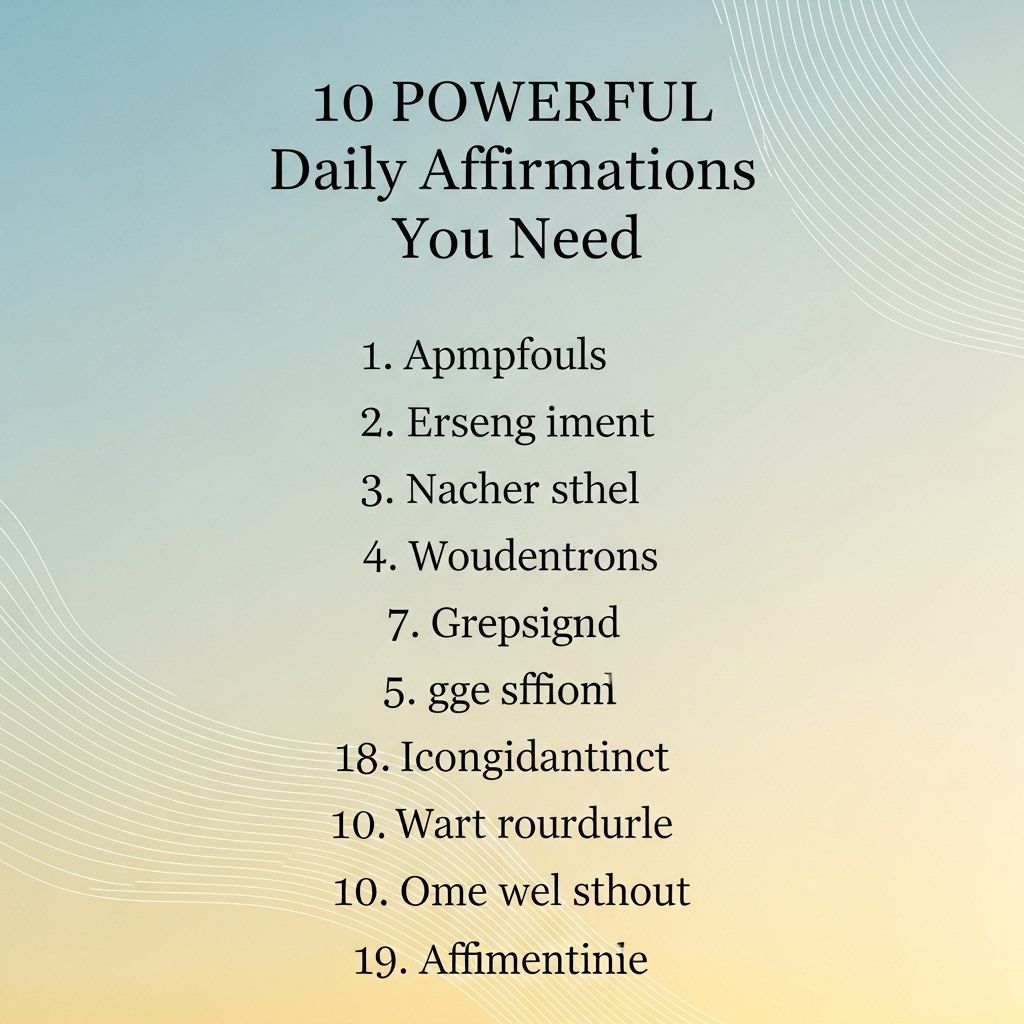 powerful daily affirmations