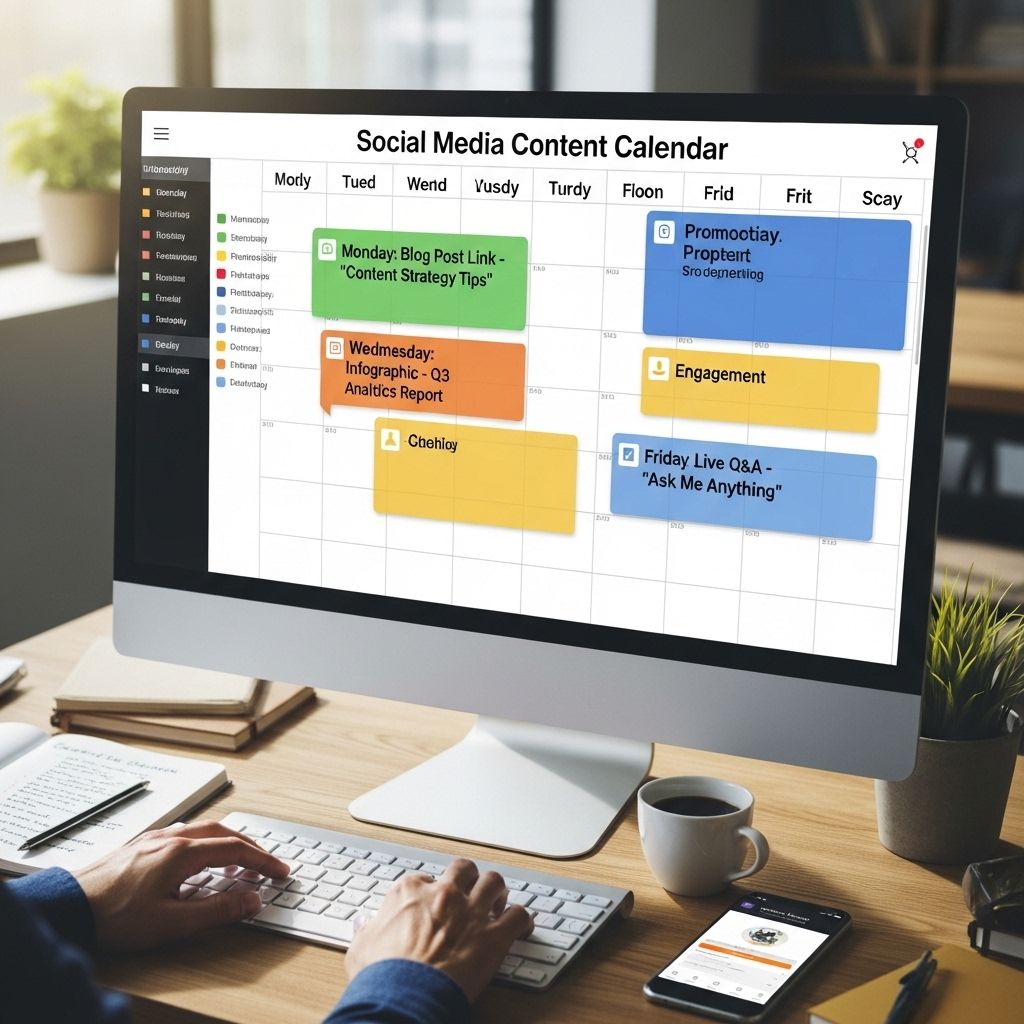 social media content calendar