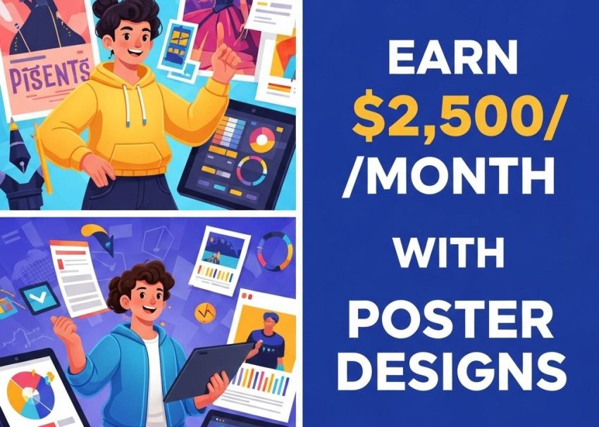 Free PSD Mockups 21 earn 2500 month poster designs